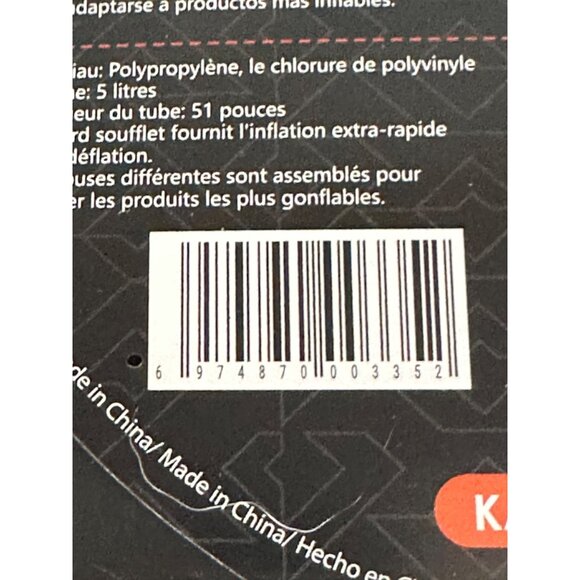 KingCamp Foot Pump New Black Yellow Camping Hiking Outdoor Gear - Picture 5 of 9